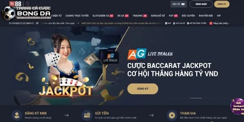 Hỗ trợ nạp rút tiền dễ dàng, nhanh chóng trên M88