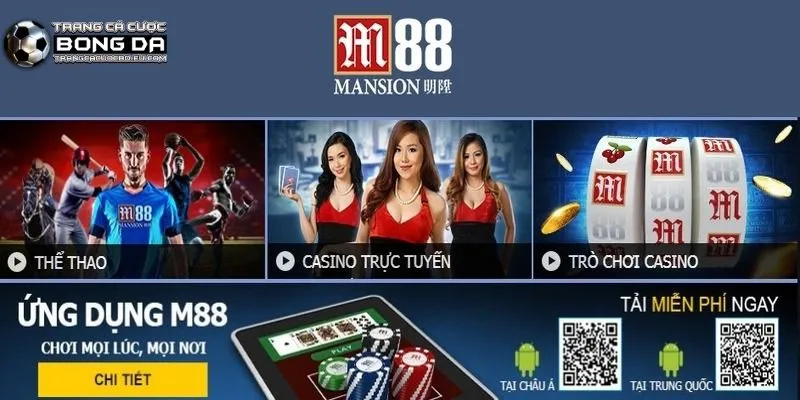 Các game cá cược đình đám nên thử tại M88